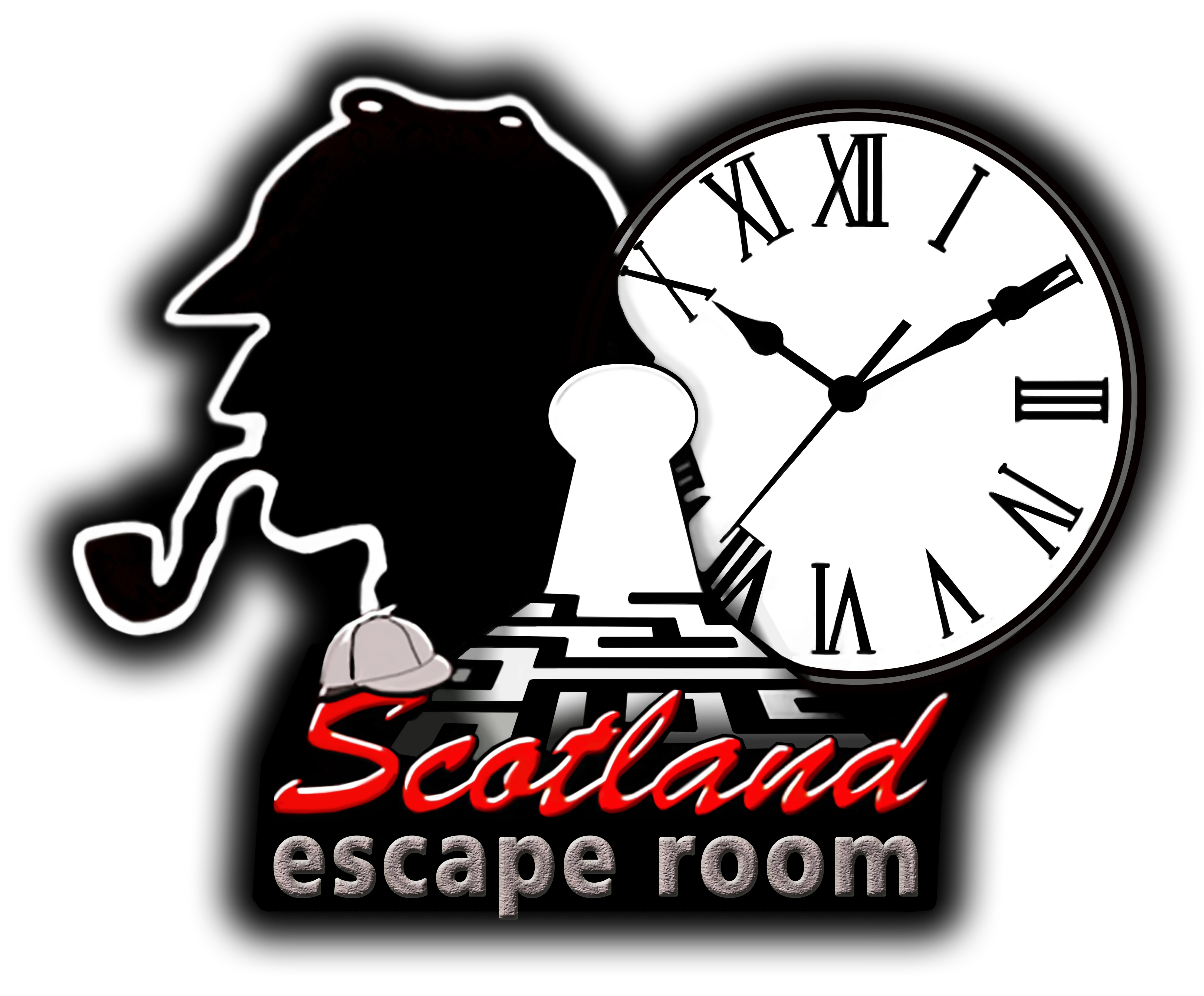 Logotipo Scotland Escape Room - Desenvolvido pela Digital Pilot